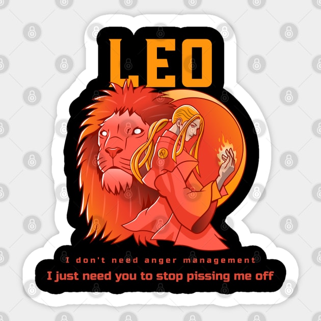 Leo Astorlogical Zodiac Sign Sticker by Storeology